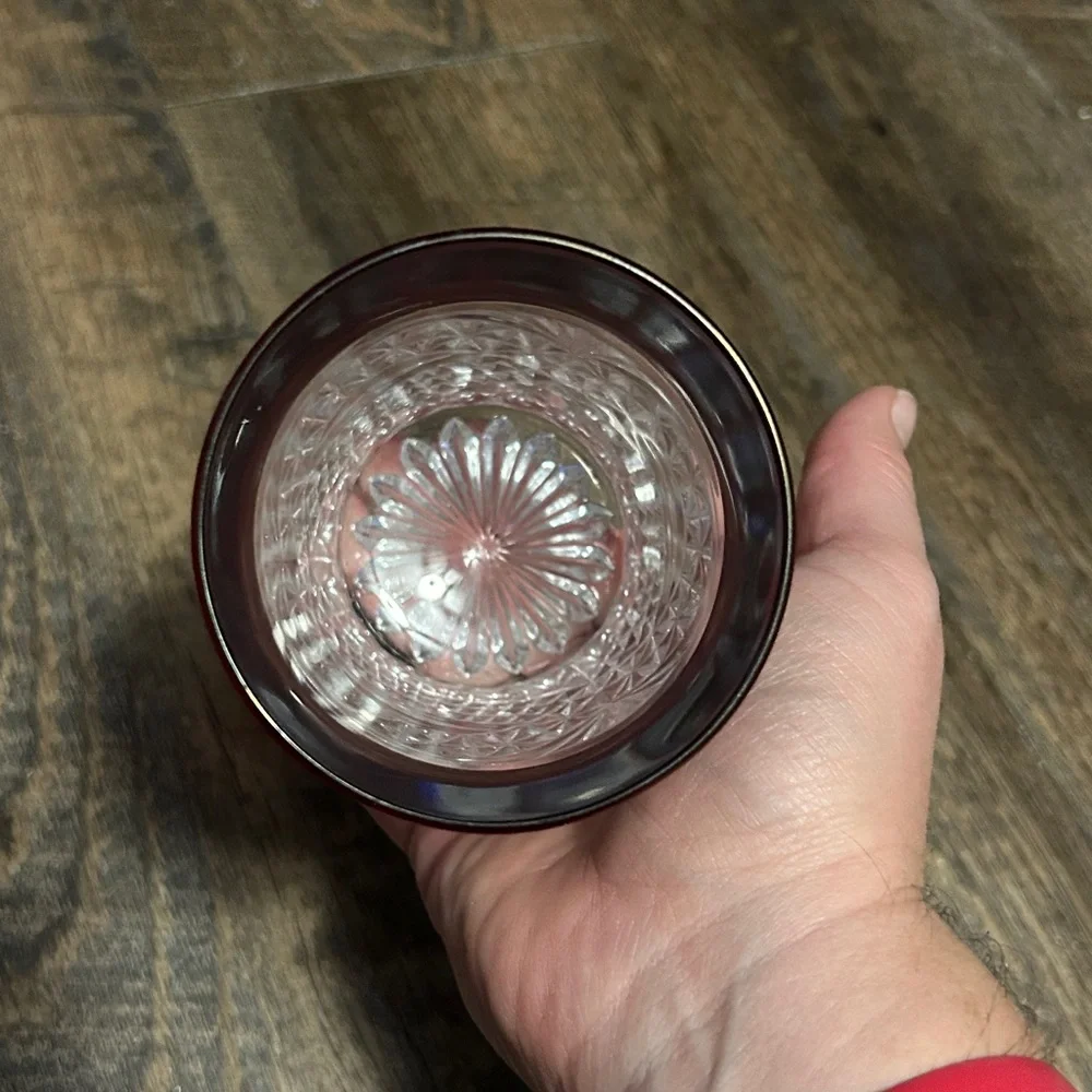Luna Ruby Flashed CRYSTAL D'ADRIANA Ruby Red Set of 4 Glasses 8 Oz Old Fashioned